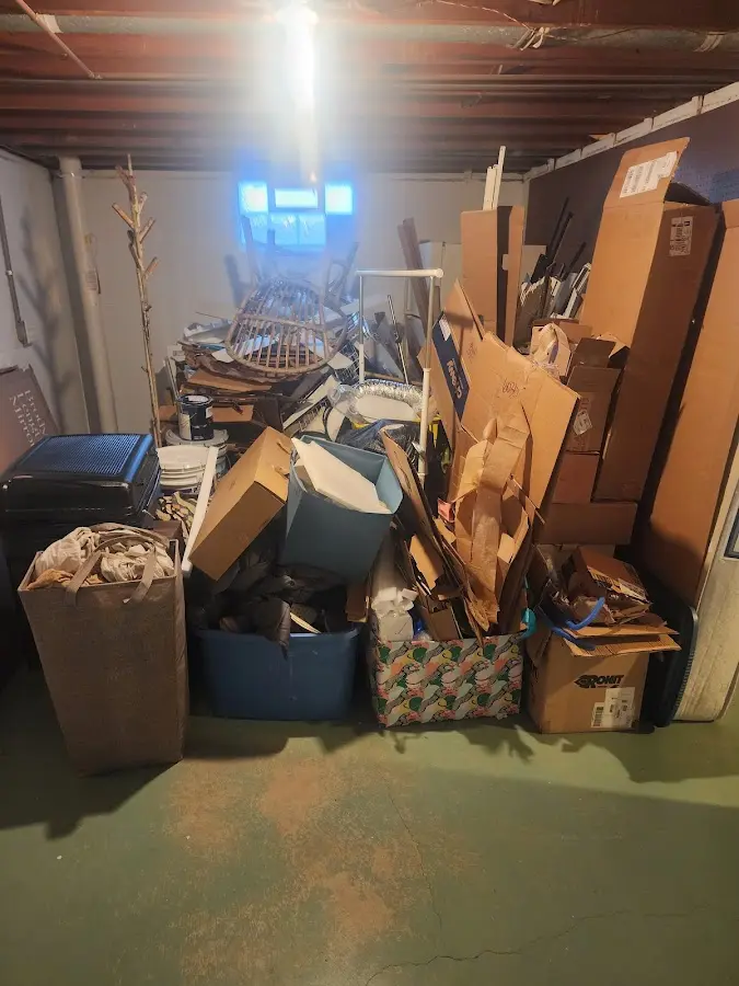 Roll-off dumpster container at job site for Yard Waste Dumpster Rental in Middleburg Heights